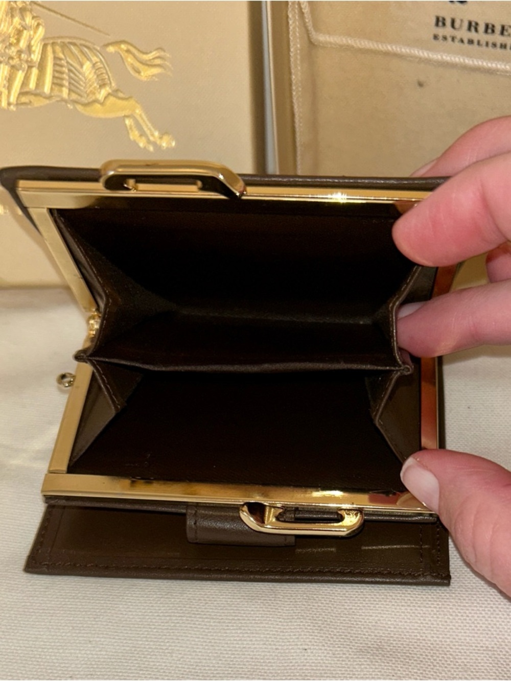 Authentic vintage Burberrys (pre-1999 logo) Nova Check wallet with Box and Dusty - Picture 5 of 8